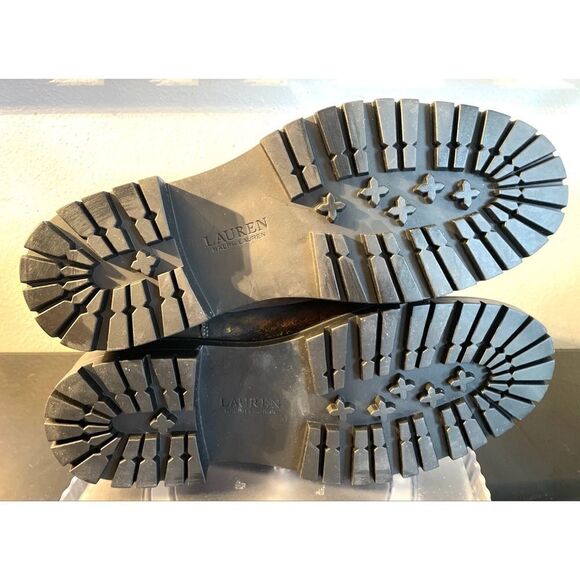 Ralph Lauren Corinne Bootie Fashion Booties Metallic Black/Gold Women SZ 8.5 NEW - Picture 11 of 11